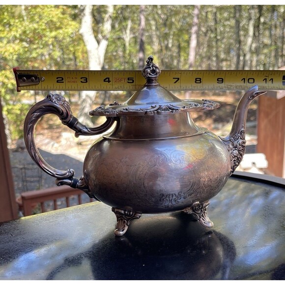 Ascot Sheffield Design Reproduction by Community Silverplate Coffee Tea Pot 7" - Picture 11 of 12